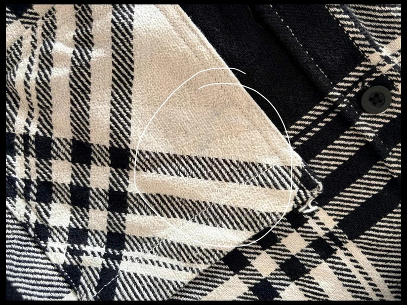 Sobrecasaco de quadrados preto e cru Pull&Bear 100% algodão mangas compridas homem M – photo 6